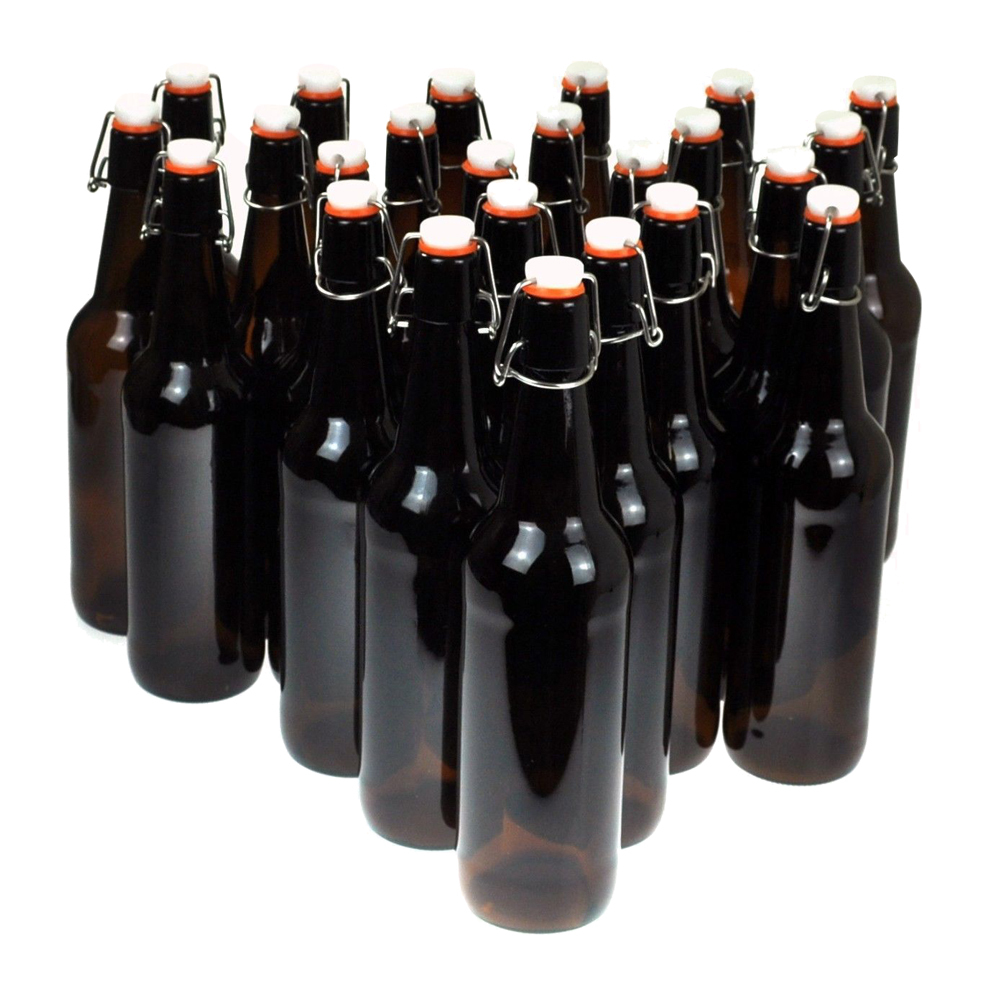 Glass Flip Top beer bottles 750mlx24 & 2x Carbonation Drops swingtop