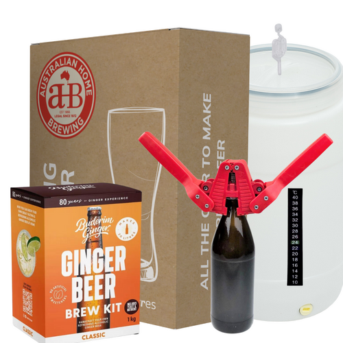 AHB Ginger Beer Making Starter Kit - Twin-Lever Capper - Buderim 