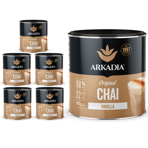 Arkadia Chai Vanilla Tea 440g x6